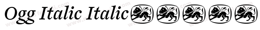 Ogg Italic Italic字体转换